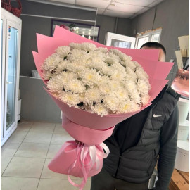 Арт. 0708. Букет-гигант из кустовых хризантем 15шт